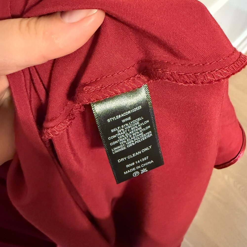 ASTR the label Aurelia Satin V-Neck Midi Dress - Wine - Picture 13 of 13